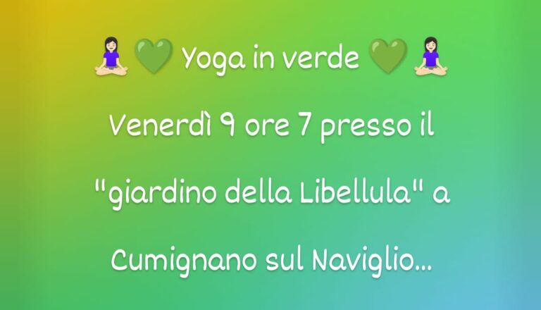 Yoga in verde il 9 agosto